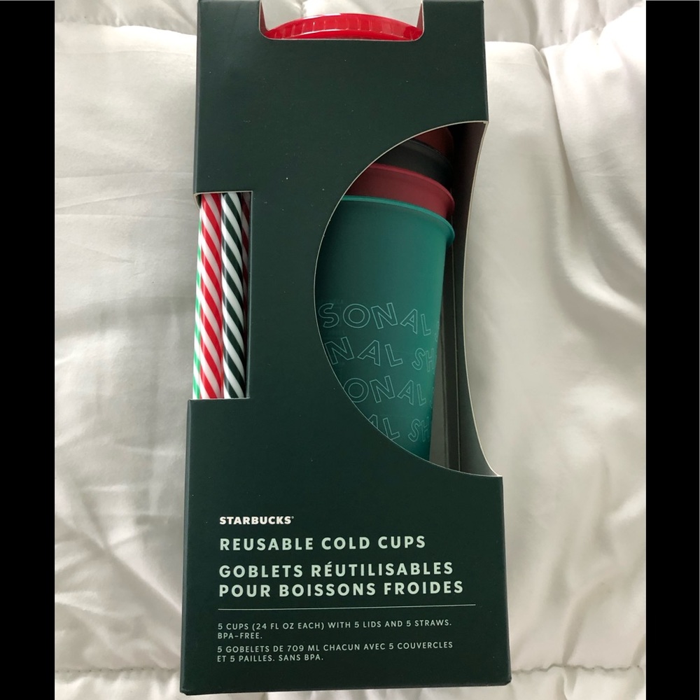 Brand new Starbucks Holiday Reusable cold cups